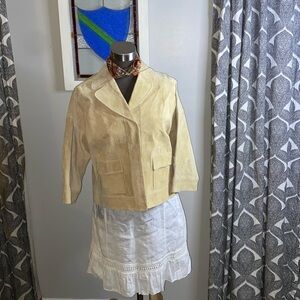 Spiegel vintage distressed suede boxy jacket